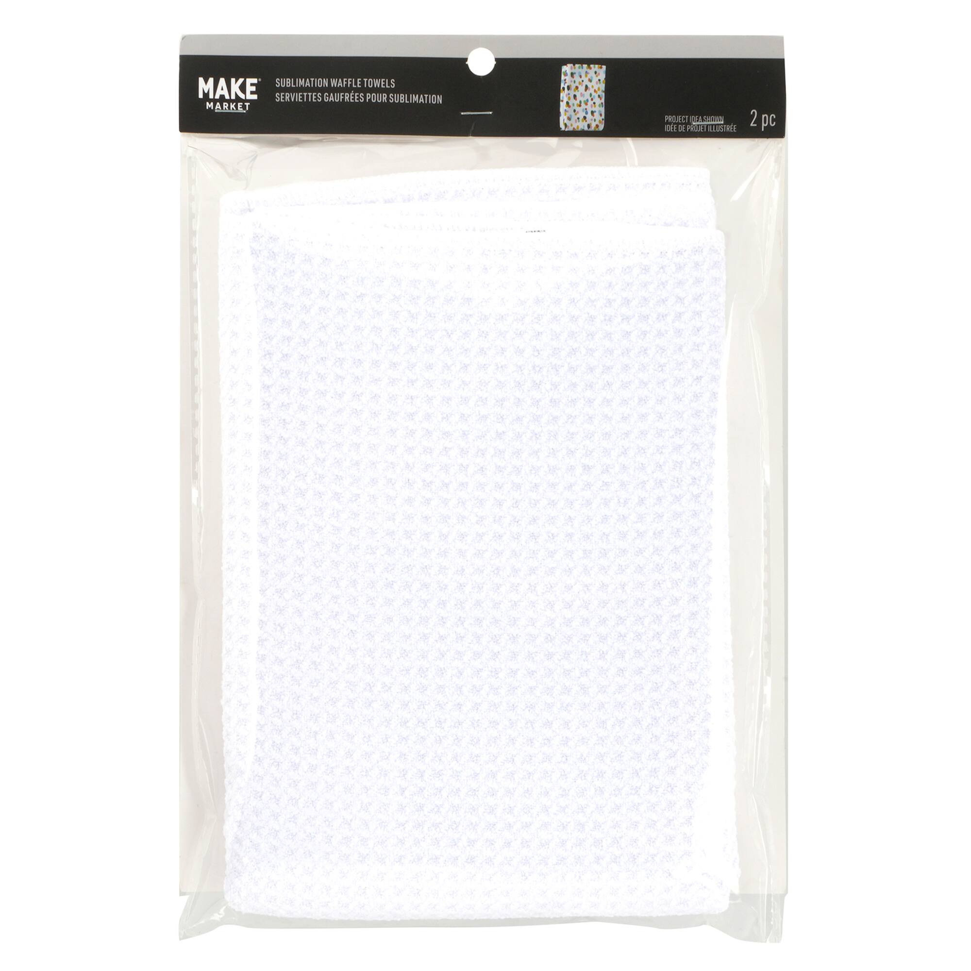 12 Packs: 2 ct. (24 total) 16" x 24" Sublimation Waffle Towels by Make Market®